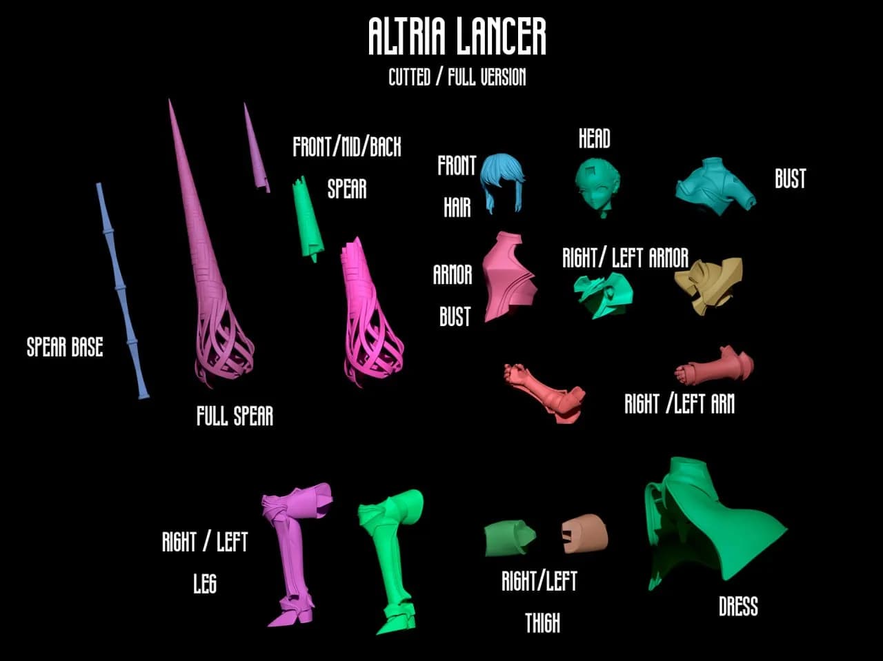 STL - Altria Lancer a caballo render 4