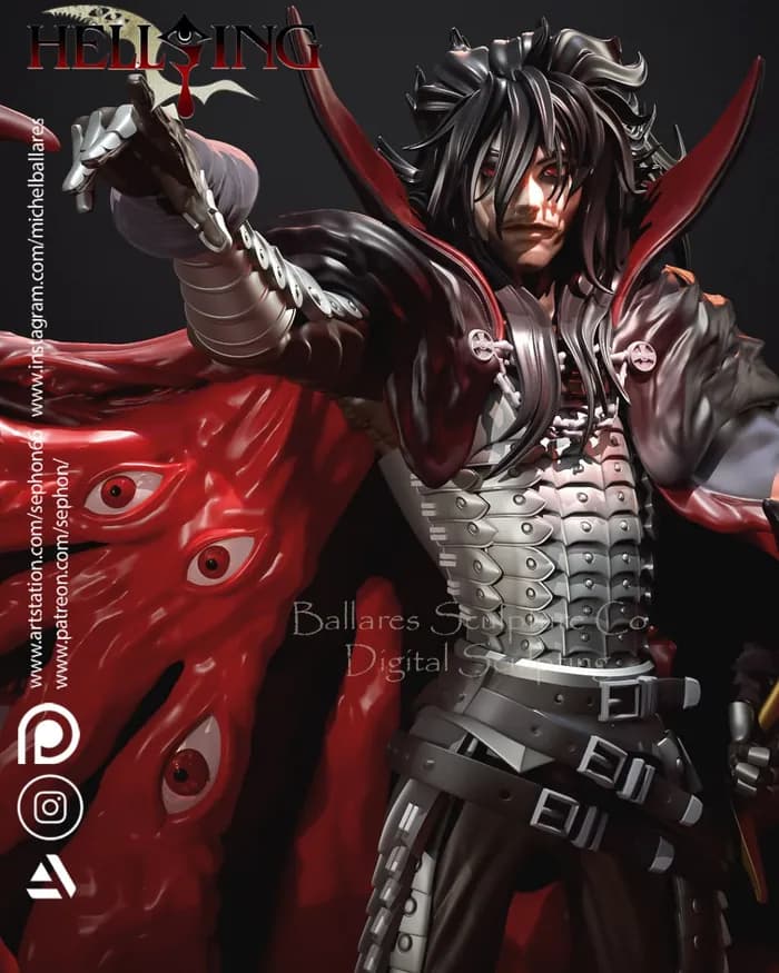 STL - Alucard en su forma de demonio render 4