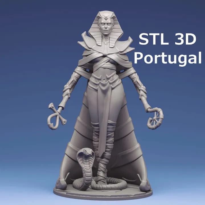 STL - Anck Su Namun figura de acción render 2