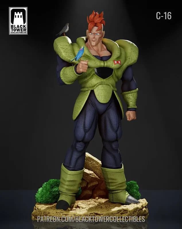 STL - Android 16 Figura de Colección render 4