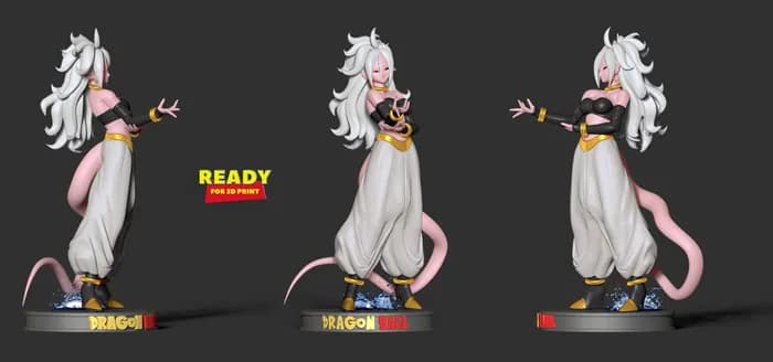 STL - android 22 dragon ball fanart render 2