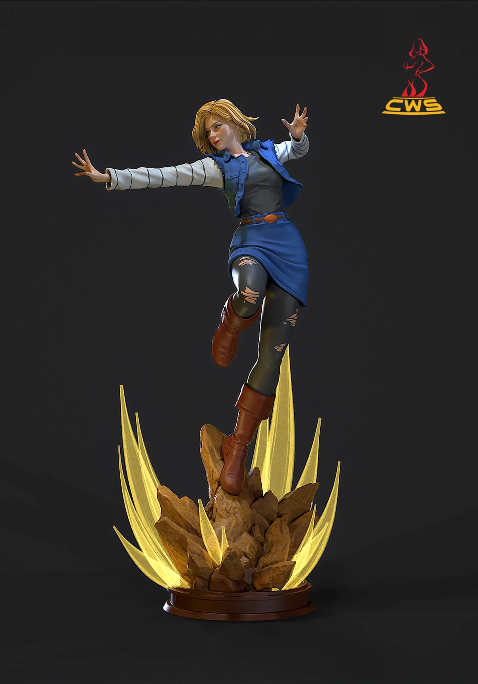 STL - Androide 18 render 2