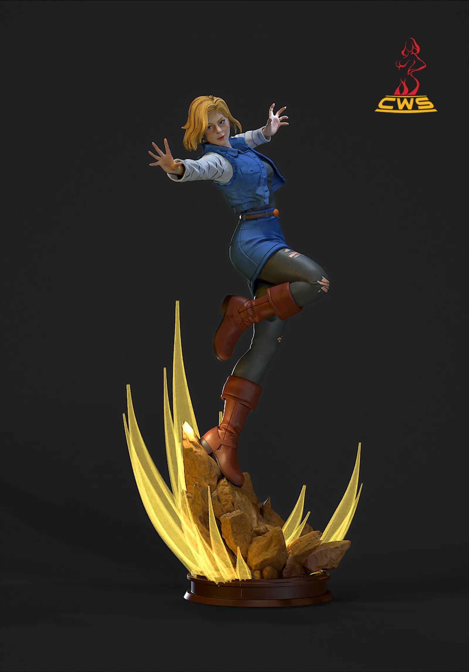 STL - Androide 18 render 3