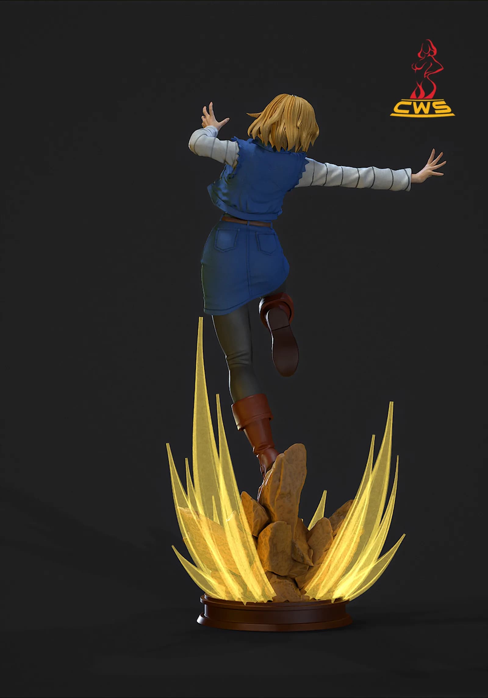 STL - Androide 18 render 4