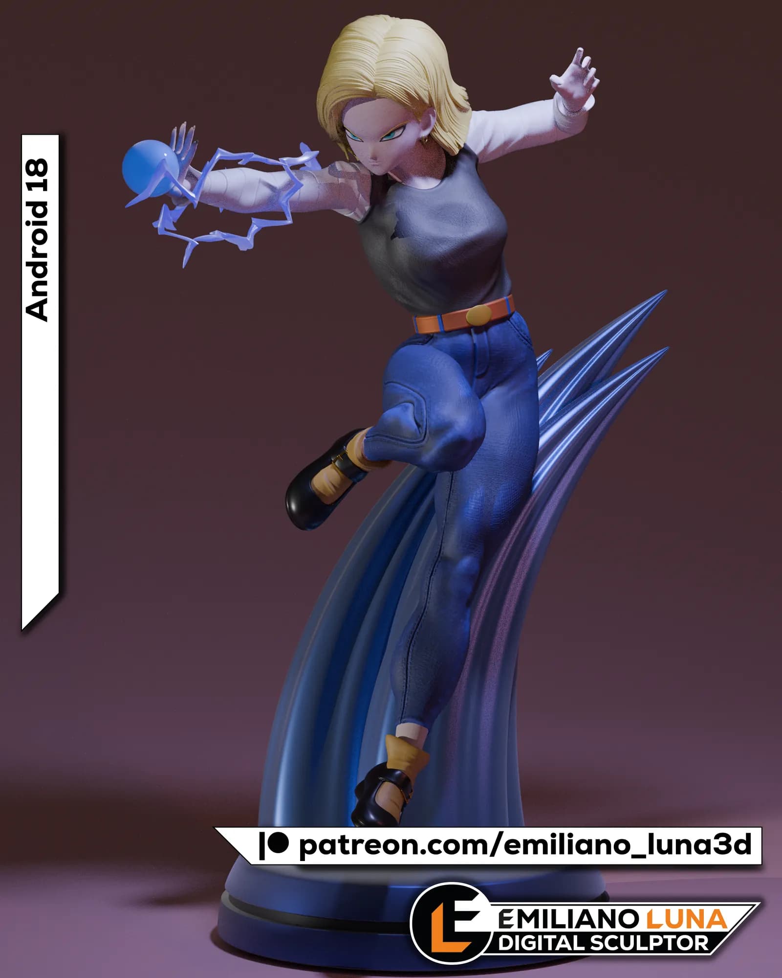 STL - Androide 18 figura dinámica