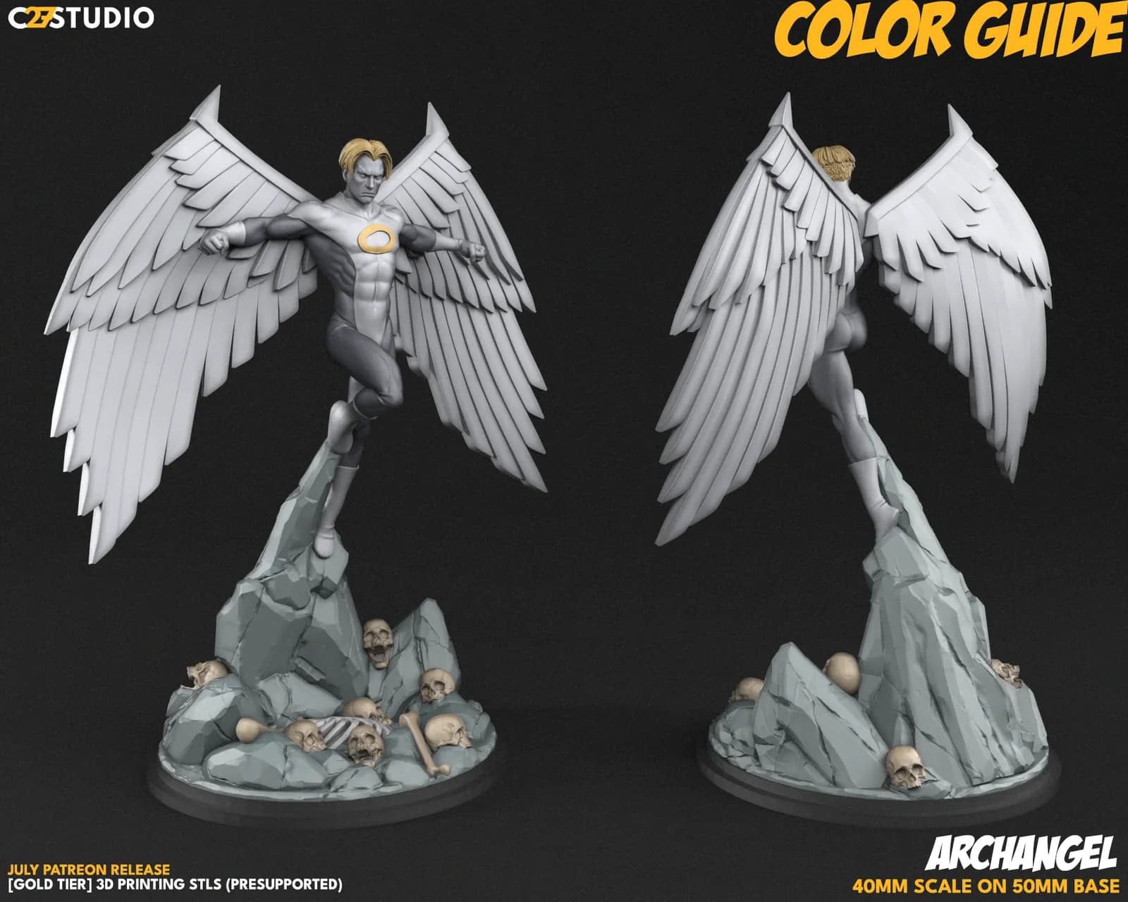 STL - Ángel segador celestial render 2