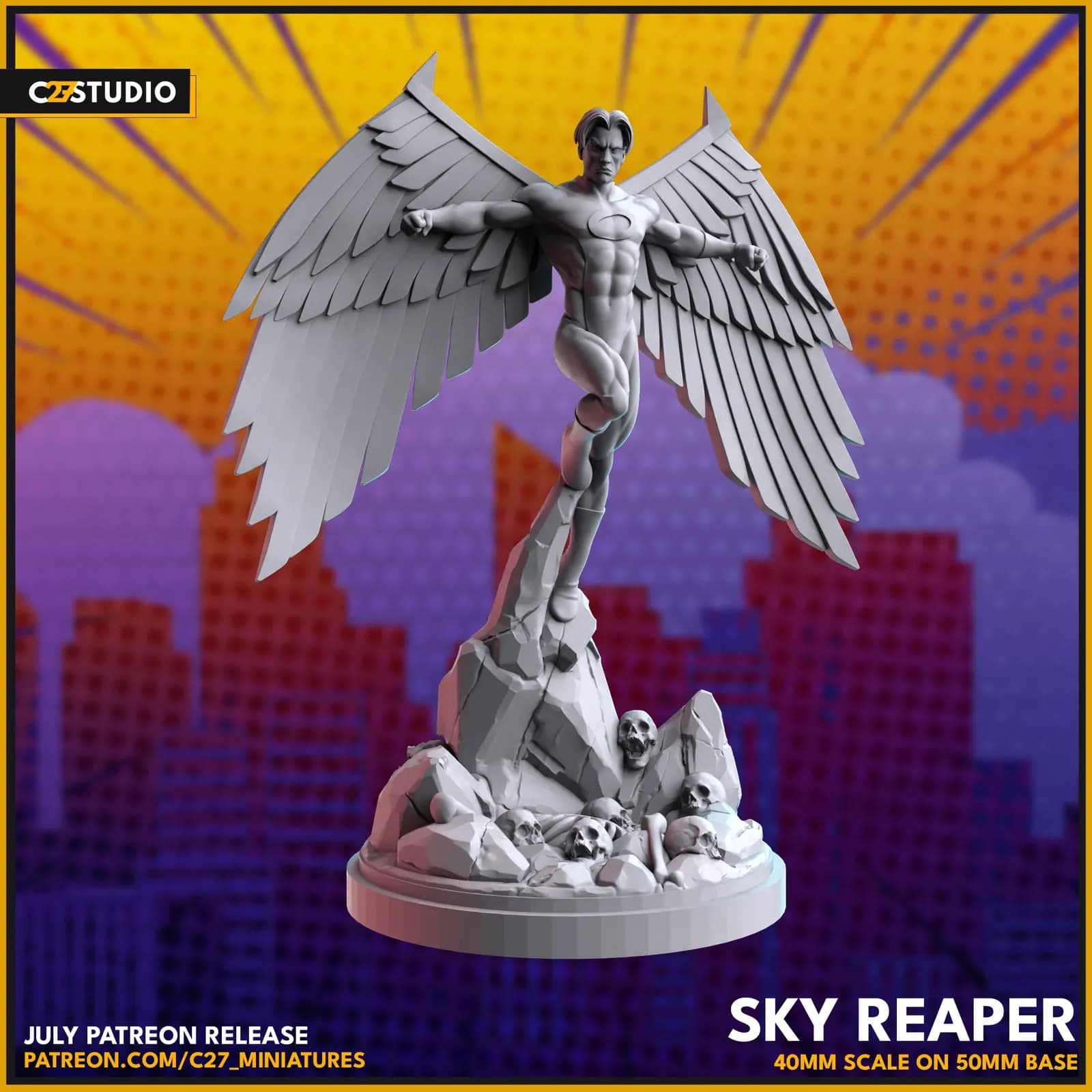 STL - Ángel segador celestial render 3