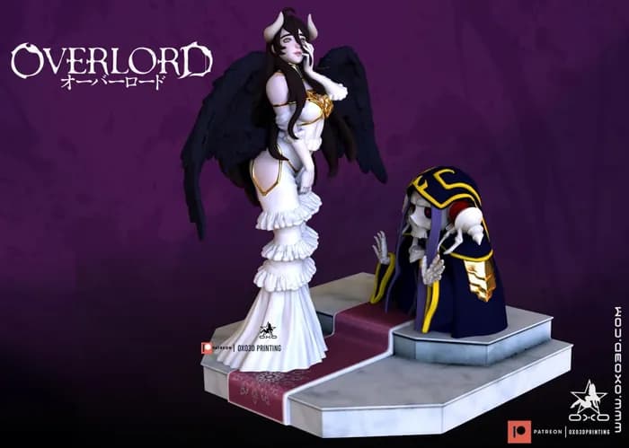 STL - anime overlord albedo 002 render 2