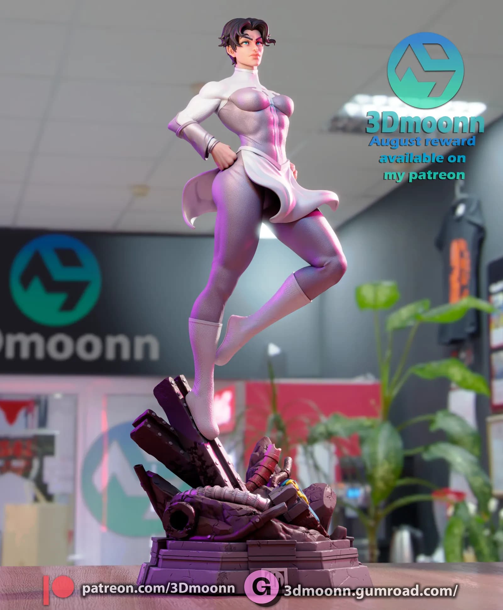 STL - Anissa figura de acción render 2