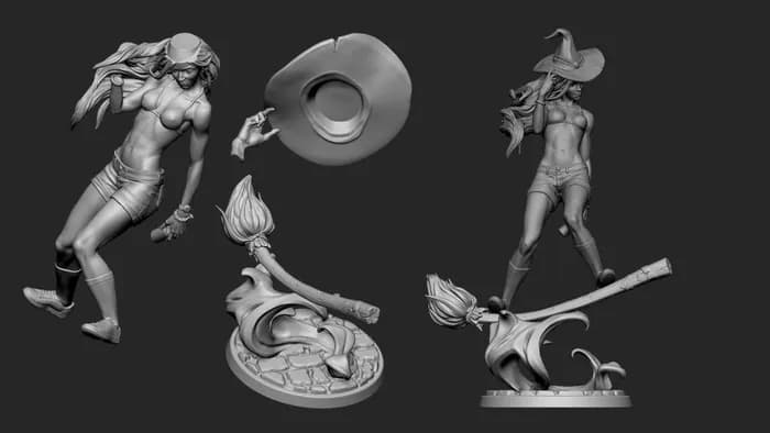 STL - anita young witch (throwback) render 2
