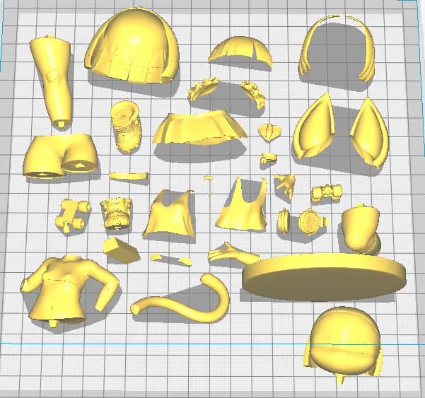 STL - Ankha estilo patinadora render 4