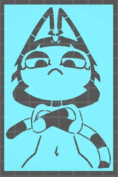 STL - Ankha estilo stencil