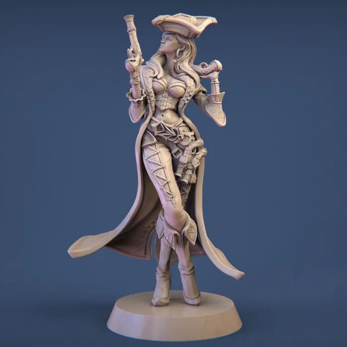 STL - anne 3d printable miniature render 3