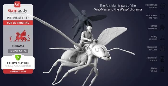 STL - ant man the wasp gambody render 3
