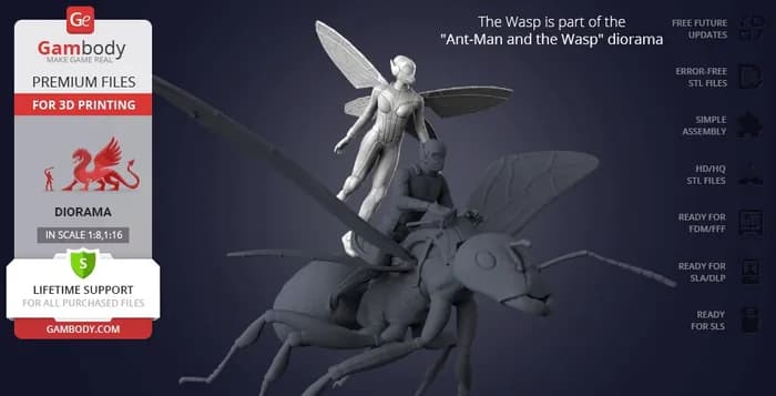 STL - ant man the wasp gambody render 4