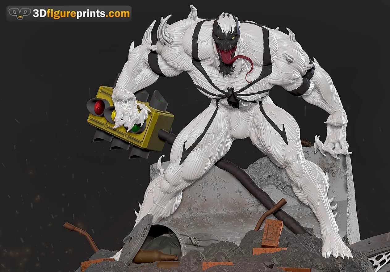 STL - Anti Venom Figura Detallada render 2