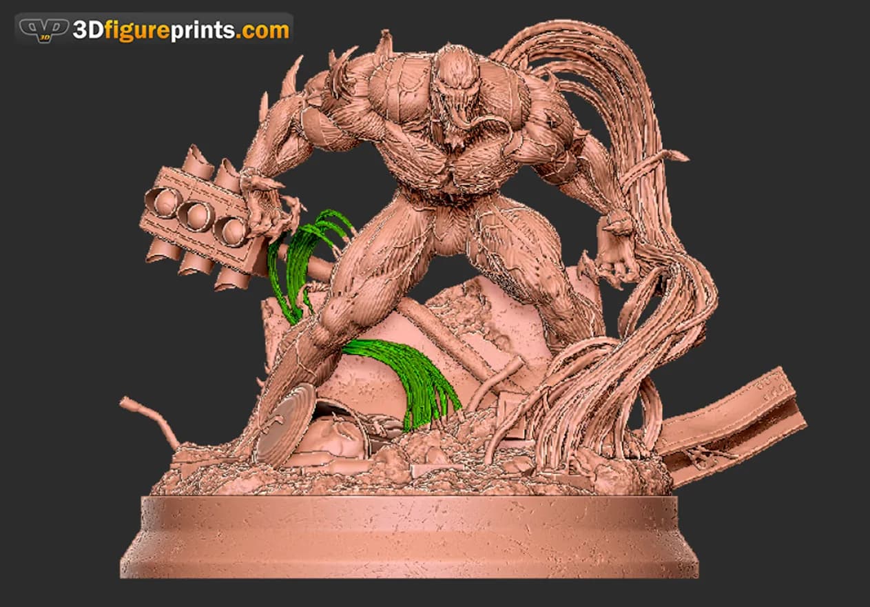 STL - Anti Venom Figura Detallada render 3