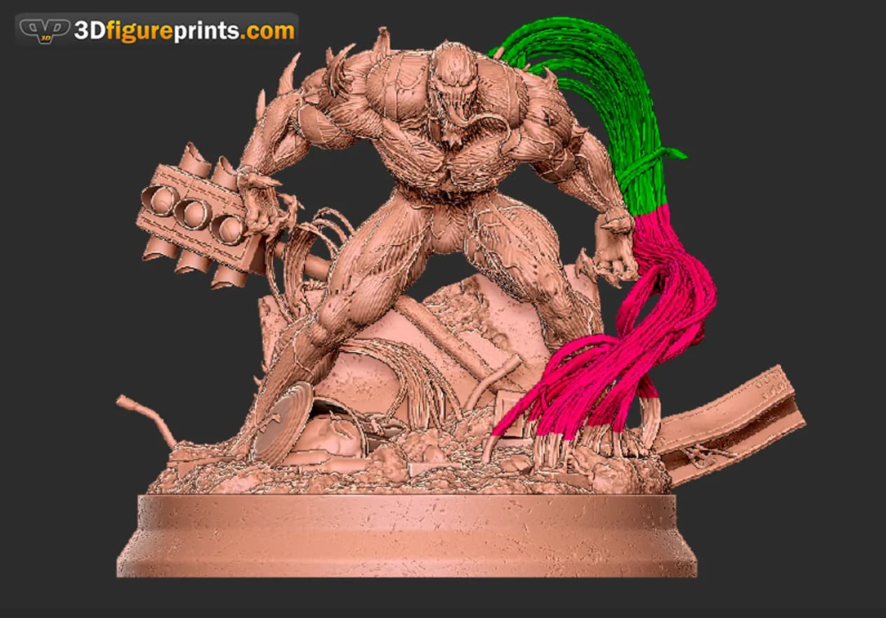 STL - Anti Venom Figura Detallada render 5