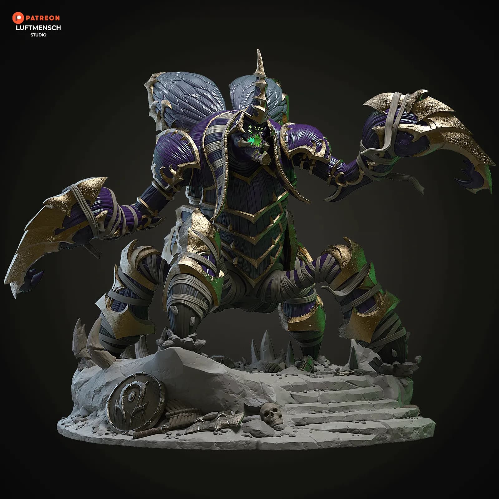 STL - Anub'arak, el Traicionero render 2