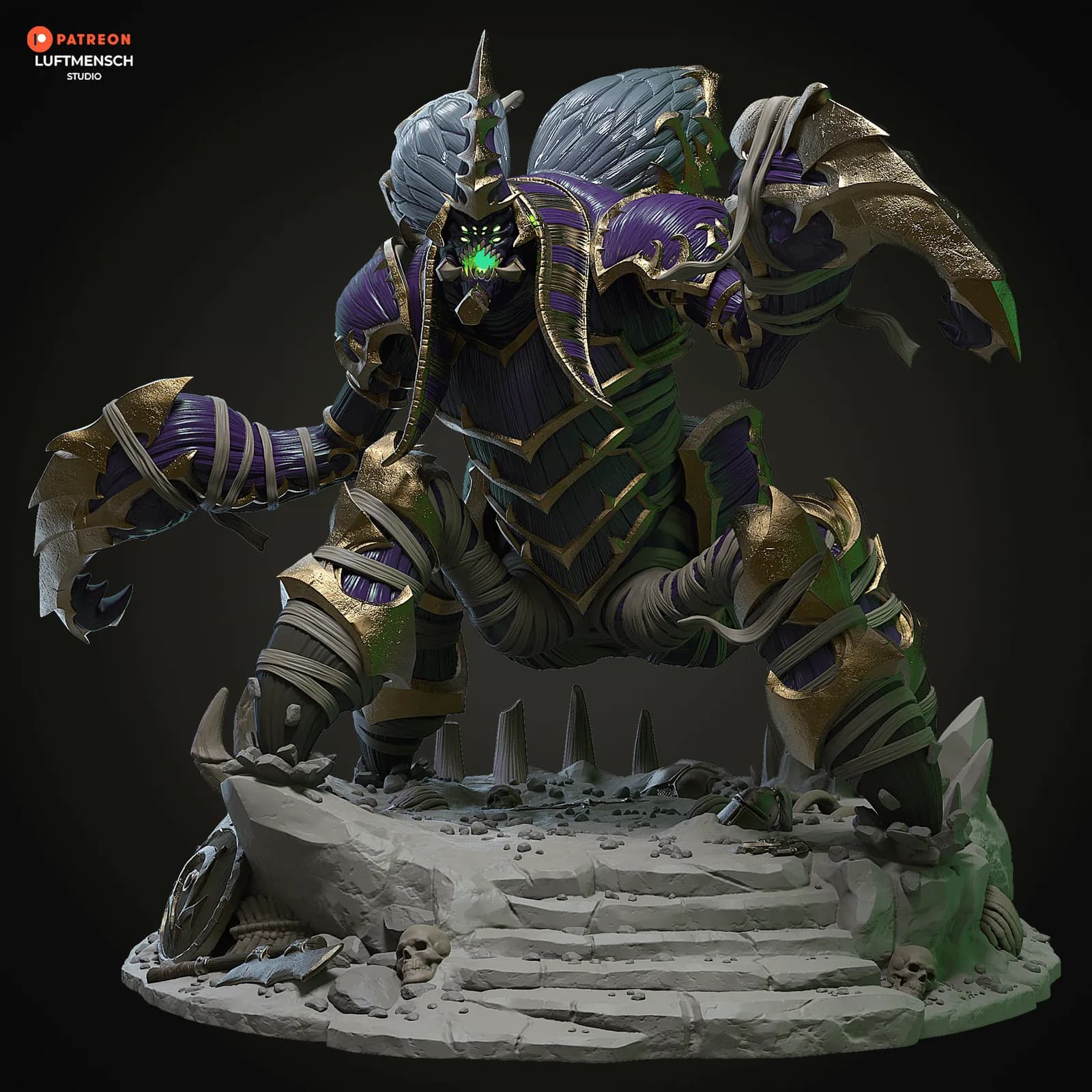 STL - Anub'arak, el Traicionero render 3