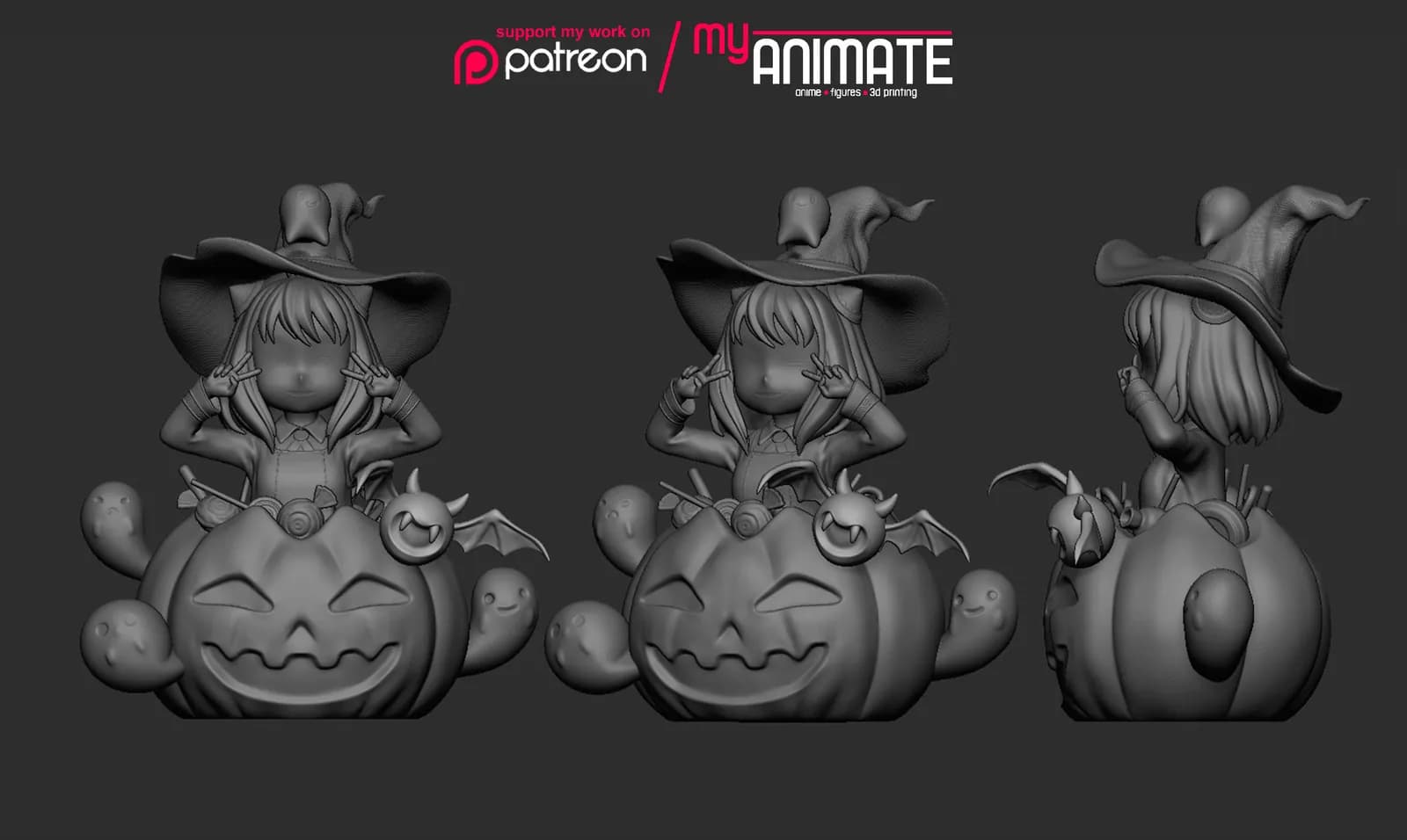 STL - Anya Forger estilo Halloween render 3