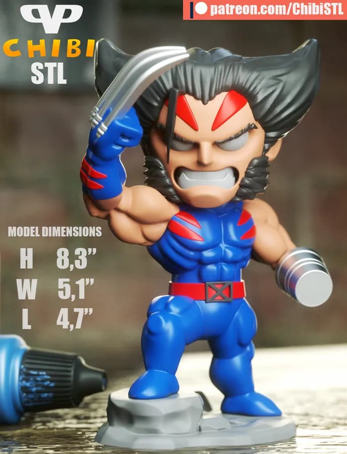 STL - aoa wolverine chibi