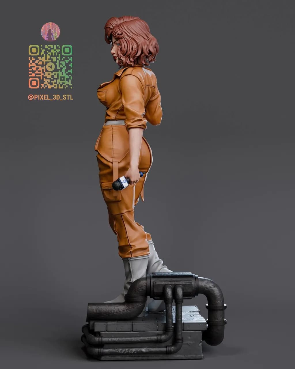 STL - April O'Neil figura render 2