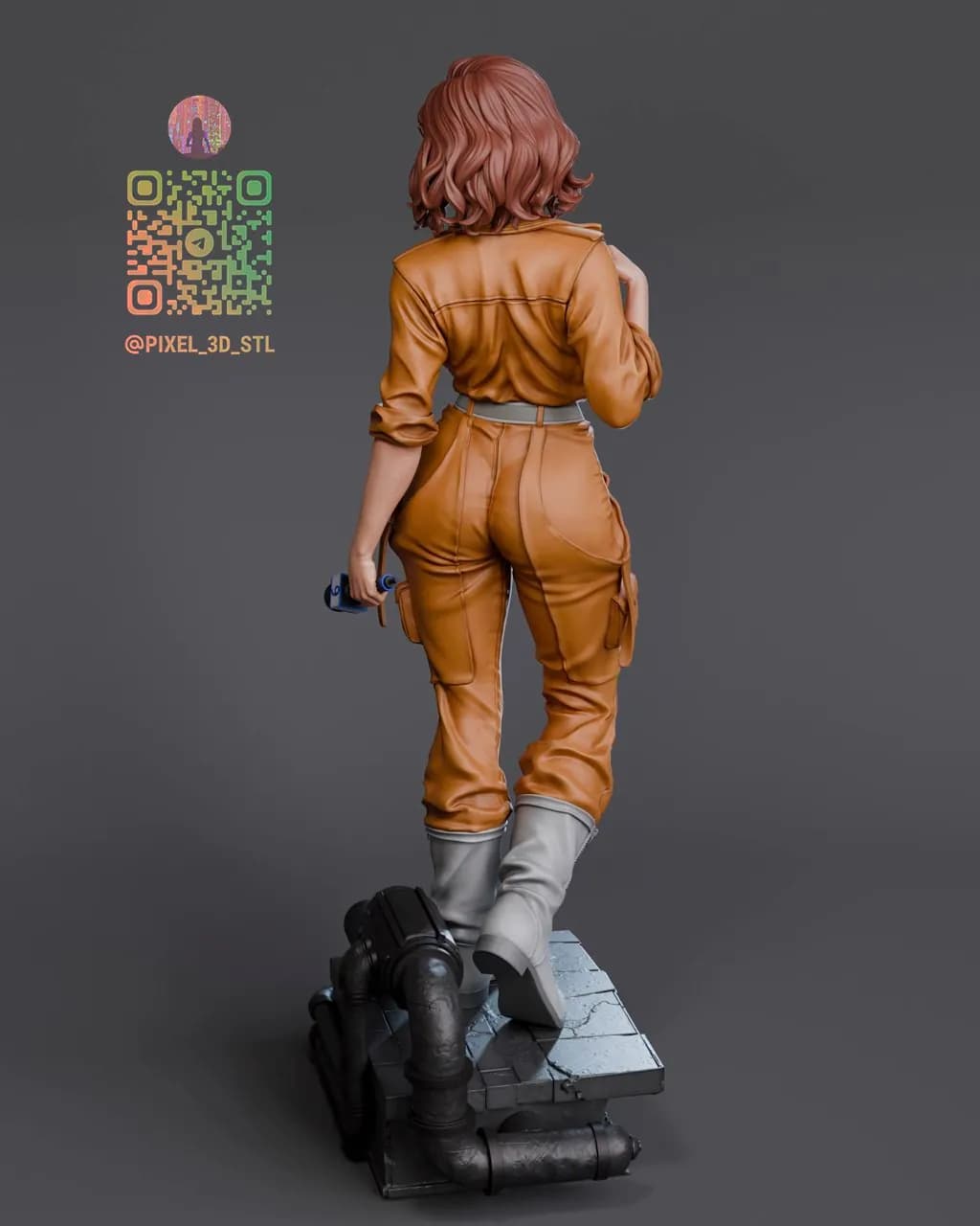 STL - April O'Neil figura render 4