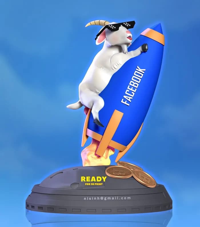 STL - aqua goat