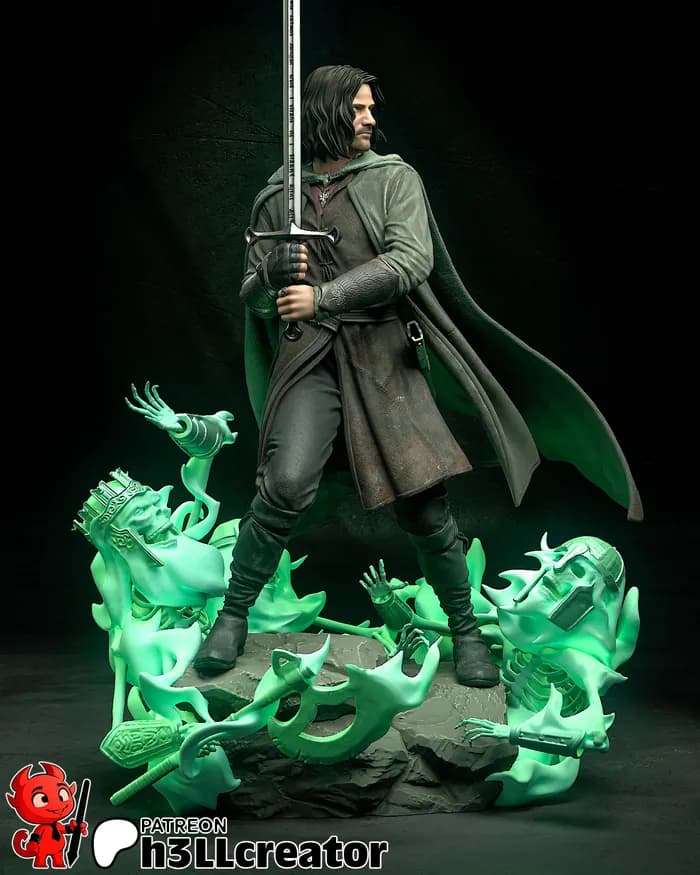 STL - Aragorn El Señor de los Anillos render 5