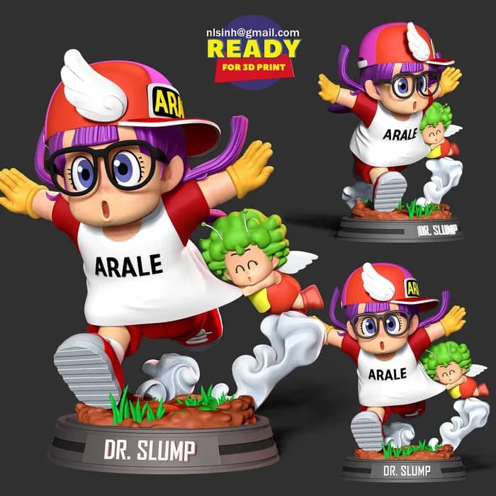 STL - arale and gatchan render 2