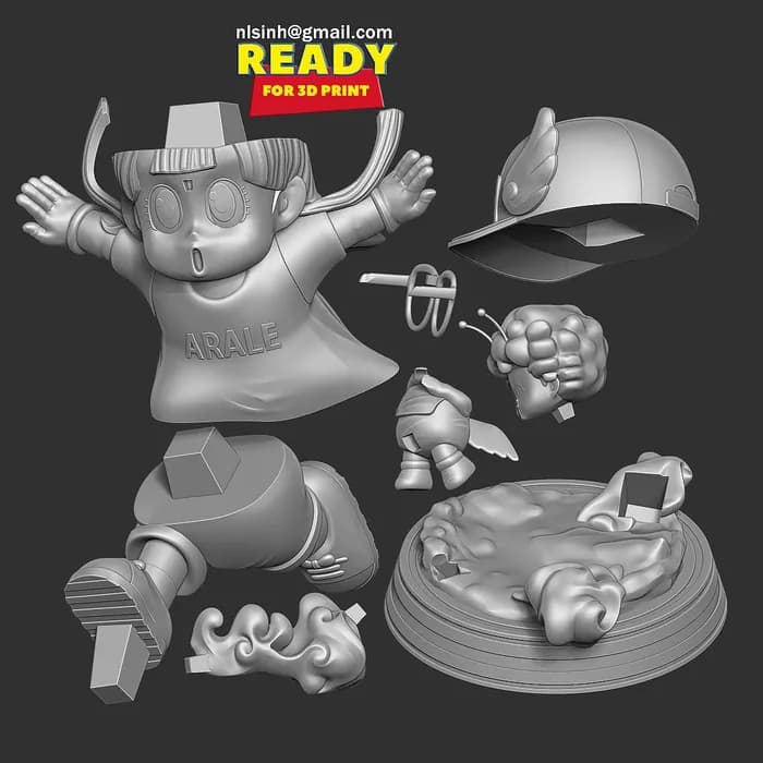 STL - arale and gatchan render 3