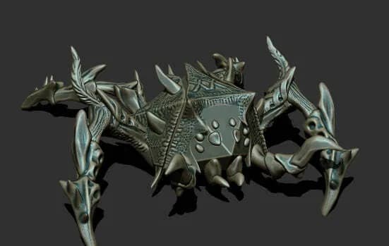STL - Araña con D20 render 4