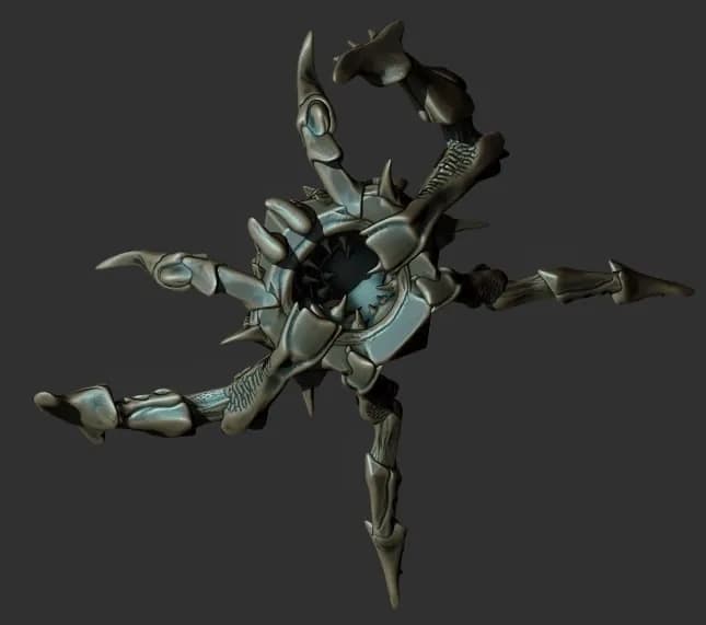 STL - Araña con D20 render 5