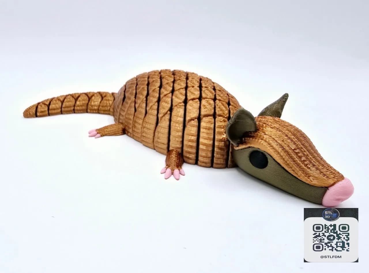 STL - Armadillo Flexible Impreso en 3D