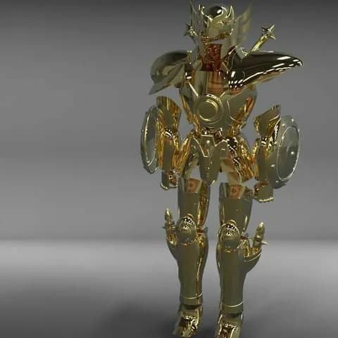 STL - armadura de oro estilo anime