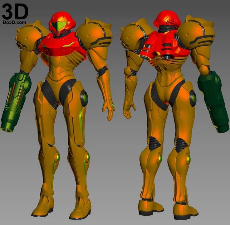STL - Armadura y Casco de Samus Aran