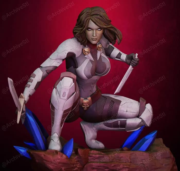 STL - armored gamora bust & full body