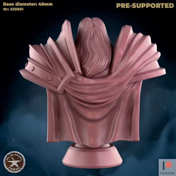 STL - arthas bust render 2