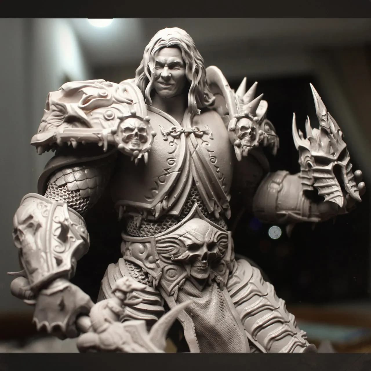 STL - Arthas Lich King figura render 2