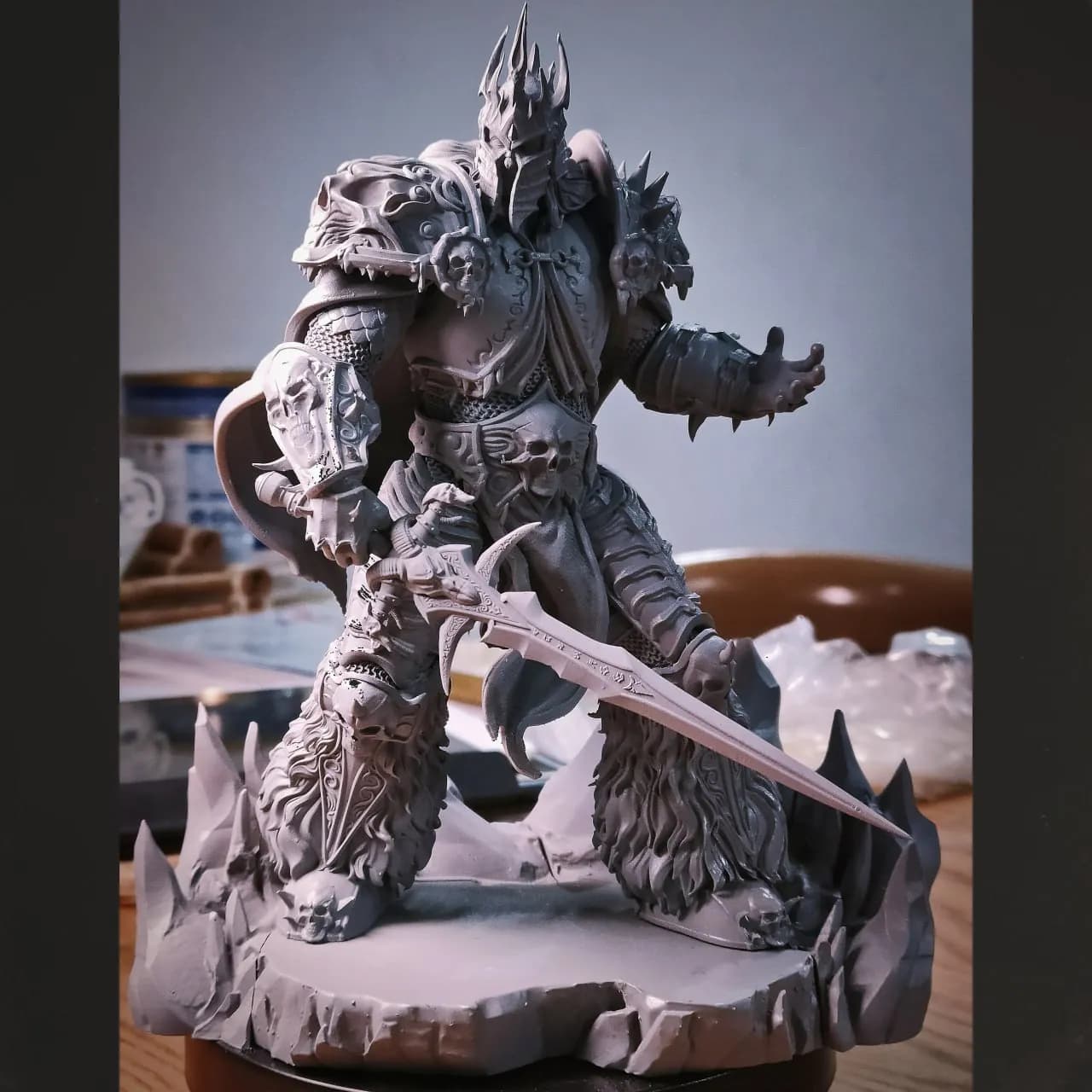 STL - Arthas Lich King figura render 3