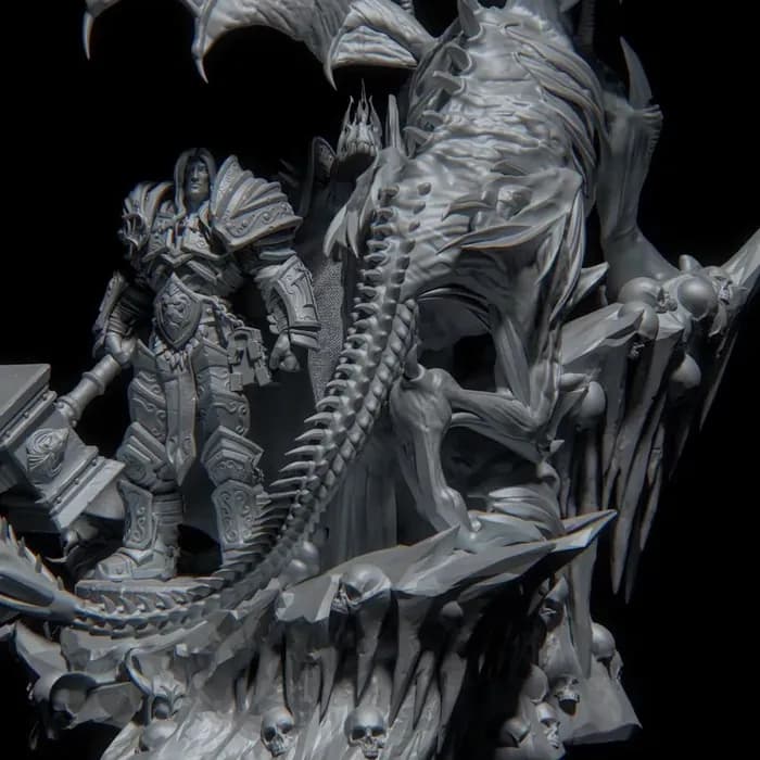STL - arthas lichking diorama@hehestl