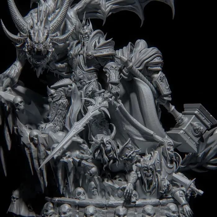 STL - arthas lichking diorama@hehestl render 2