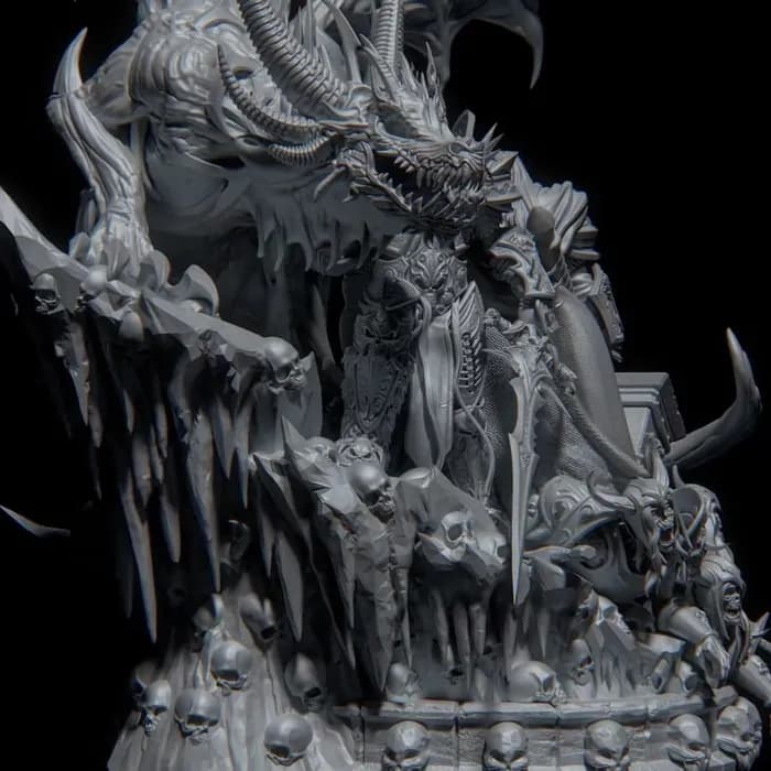 STL - arthas lichking diorama@hehestl render 4