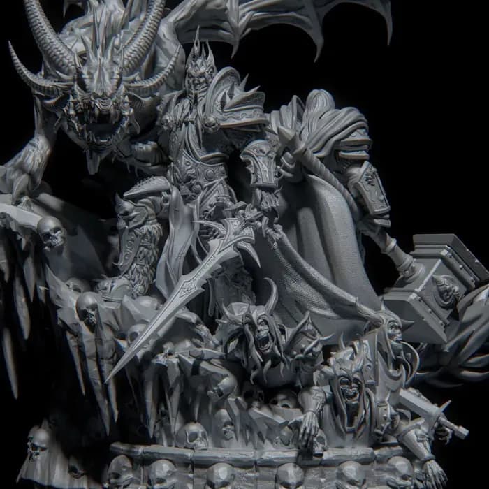 STL - arthas lichking diorama@hehestl render 5