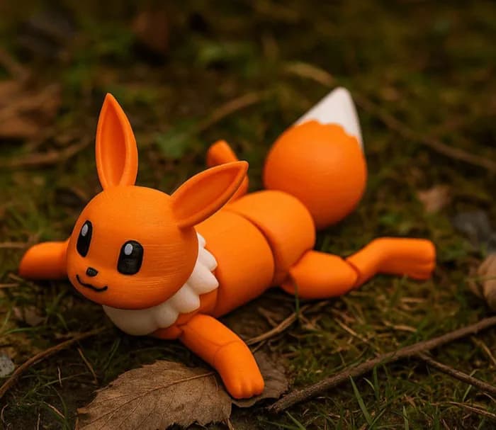 STL - articulated eevee toy
