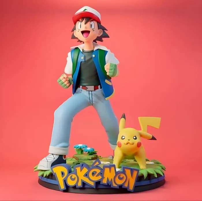 STL - ash and pikachu ( pokemon)