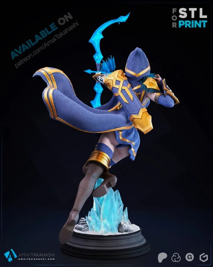STL - asheleague of legends@hehestl render 3