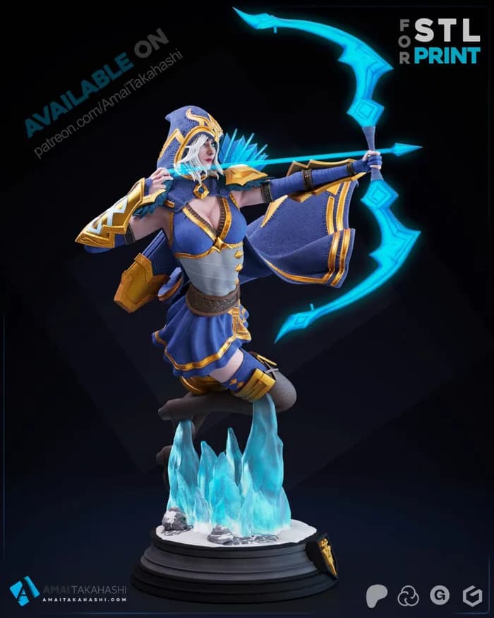 STL - asheleague of legends@hehestl render 4