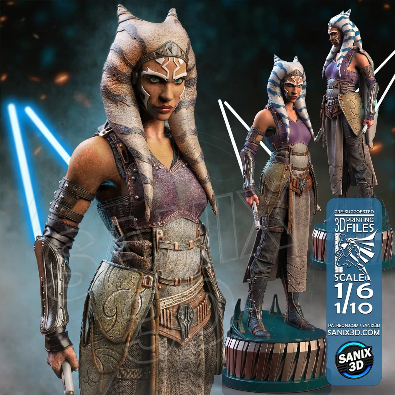 STL - Ashoka Tano figura de batalla